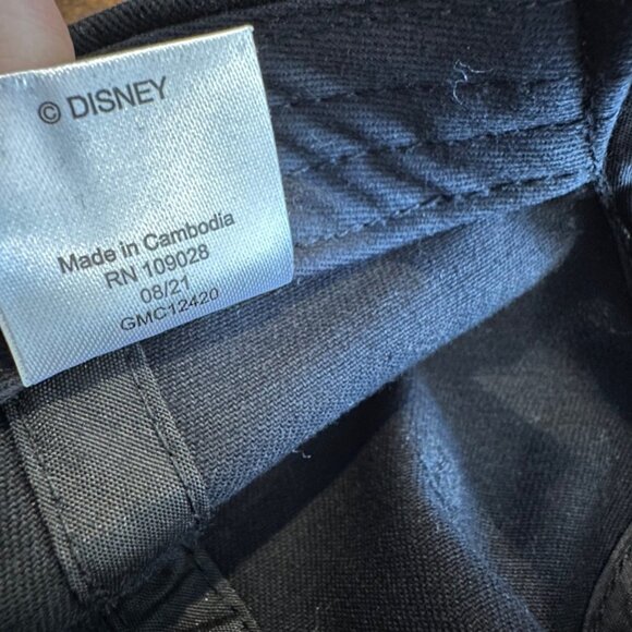 Disney | Minnie Mouse Black Adjustable Ball Hat Cap 1940's Version VTG Embroider - Picture 11 of 11